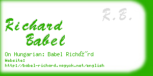 richard babel business card